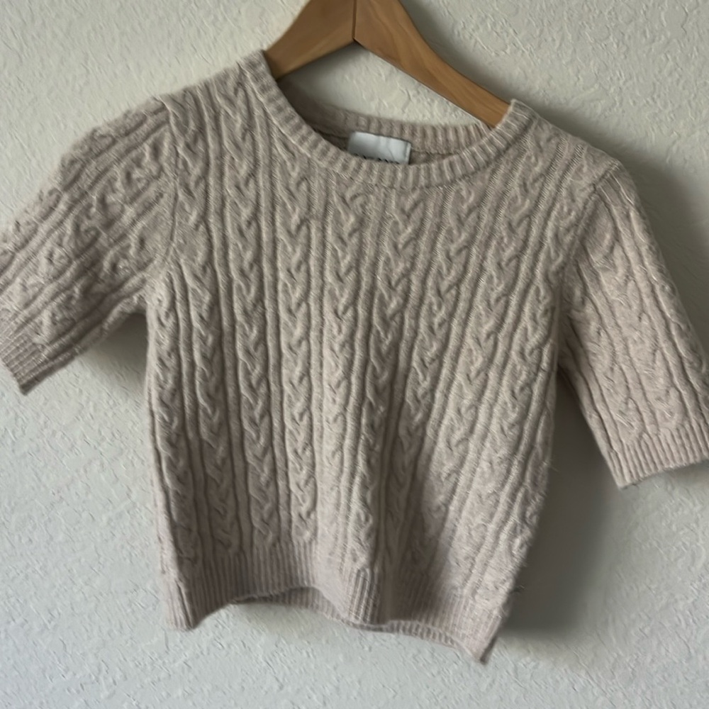Pink rose cropped top xs neve worn, very soft soft and beautifully made